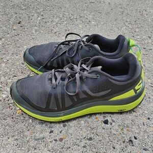 Salomon Black and Neon Green Athletic Shoes